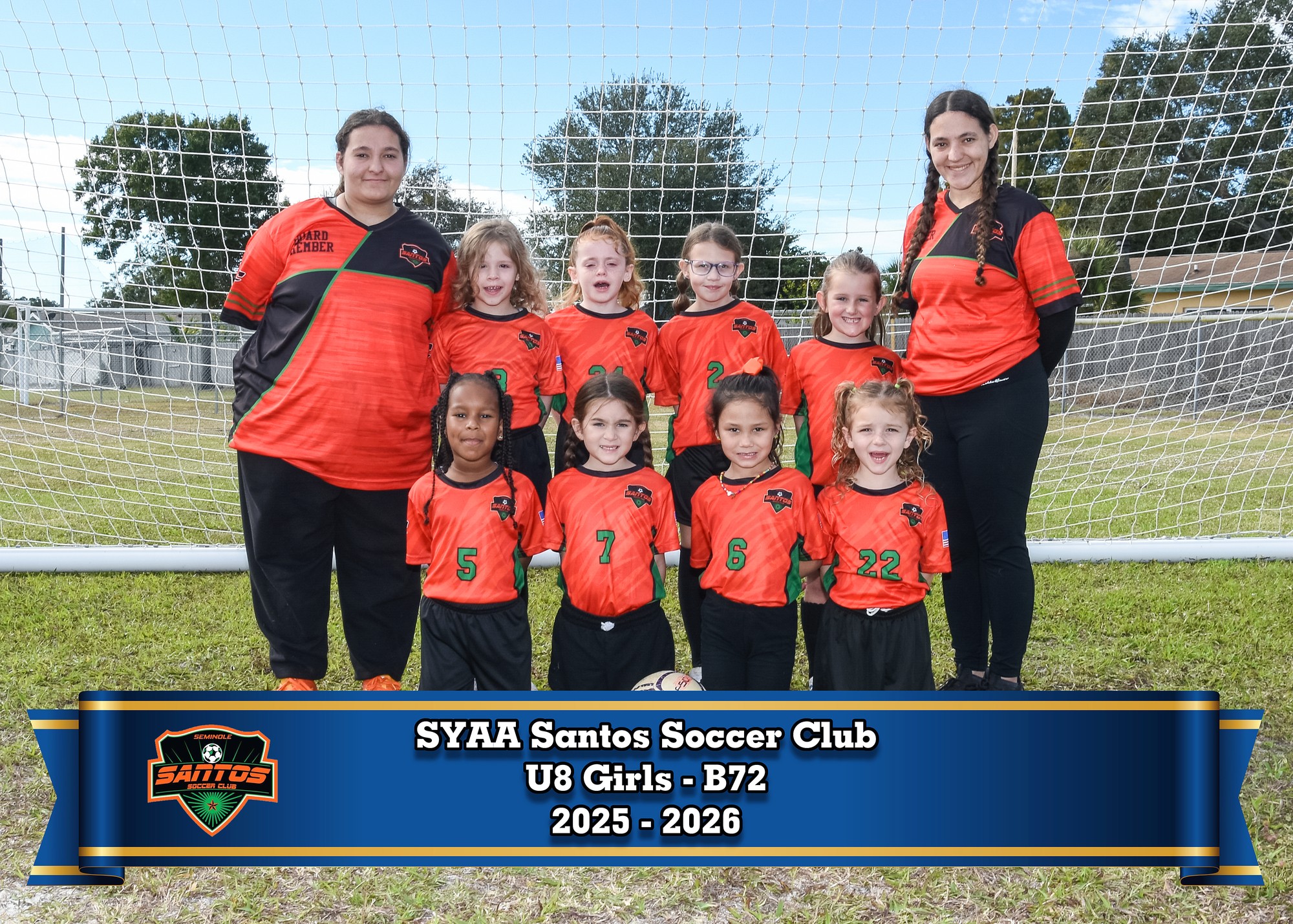 SYAA Santos U8 Girls – B72 team photo